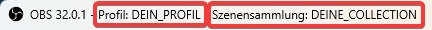 OBS Fensterleiste